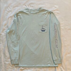 Vineyard Vines Men's Sky Blue Long Sleeve Tee